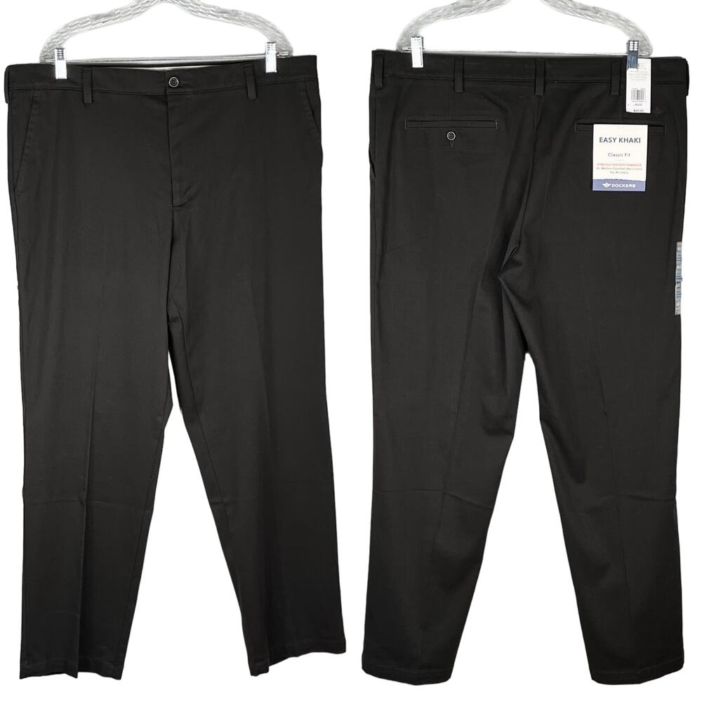 Dockers Classic Fit Easy Khaki Mens Pants Stretch 40 x 32 Brown New